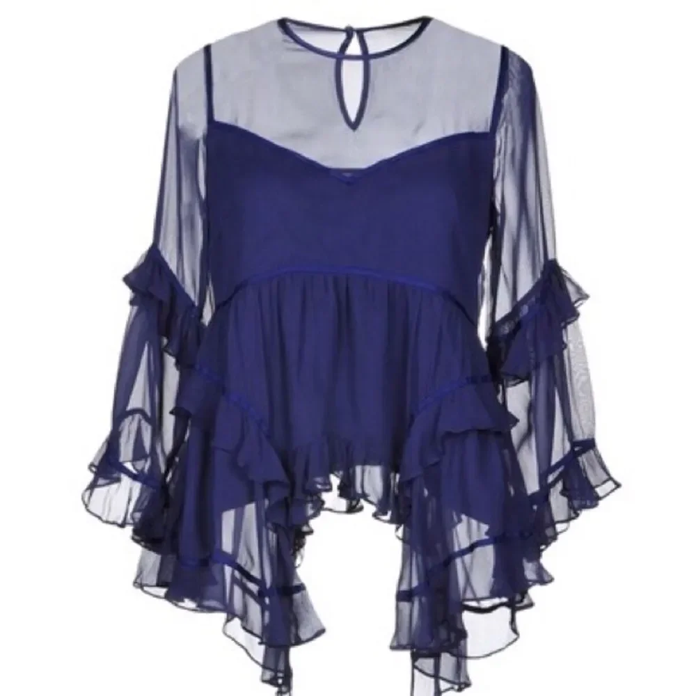 cinq a sept Melodie Tiered Silk Chiffon To… - Picture 1 of 8